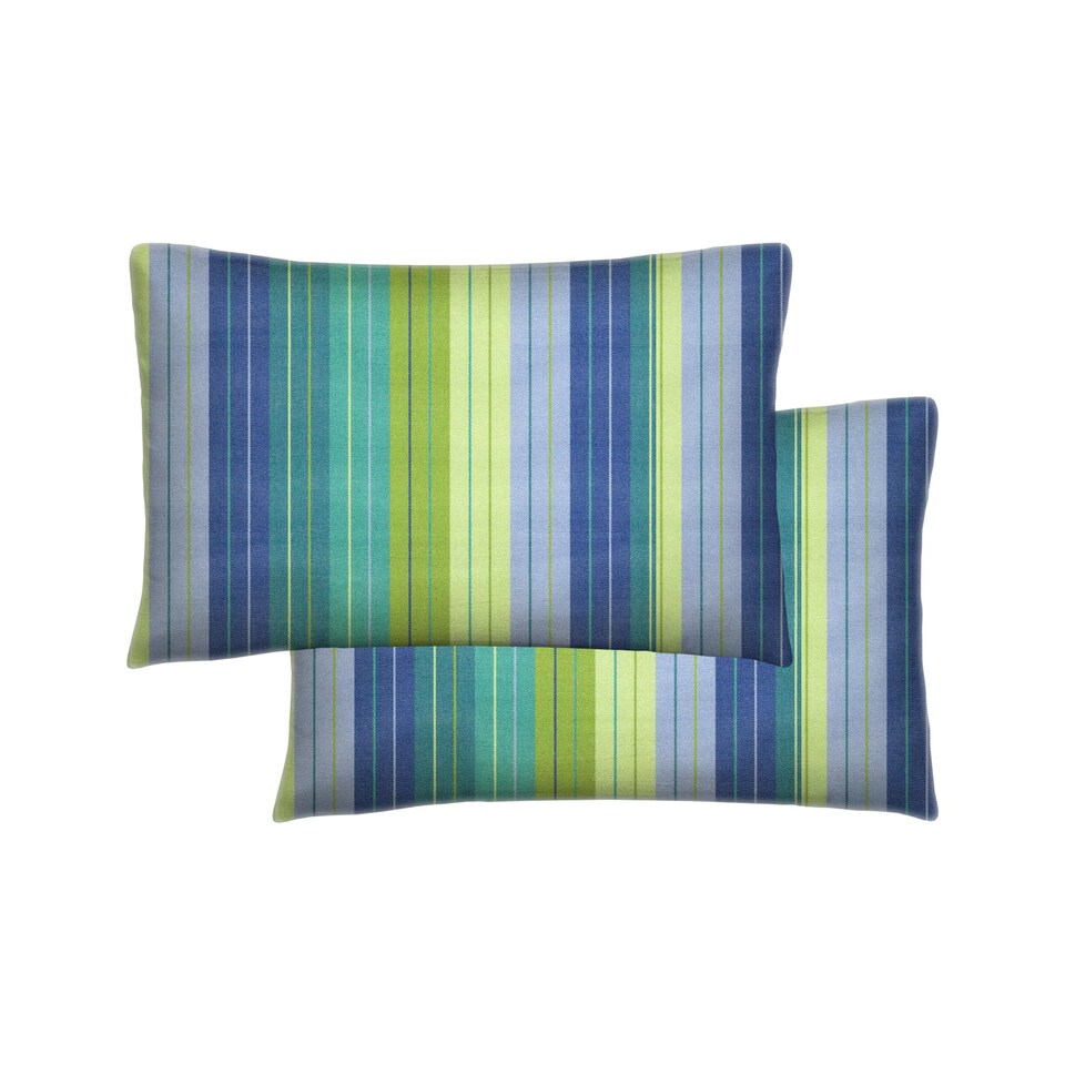 image 1 of Covers&All Sunbrella Lumbar Pillows Set of 2 UV Fade resistant and Water Repellent Rectangle Lumbar Throw Pillows
