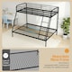 image 5 of COSTWAY Metal Bunk Bed with Ladder Safety Guardrail