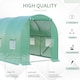 image 4 of Outsunny 4 x 2 x 2 m Polytunnel Greenhouse with Roll-up Door and 6 Windows | Green