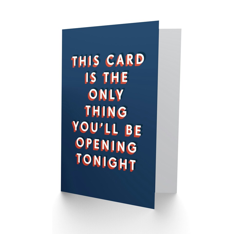image 1 of Only Thing You Will Be Opening Tonight For Him Funny Birthday Card