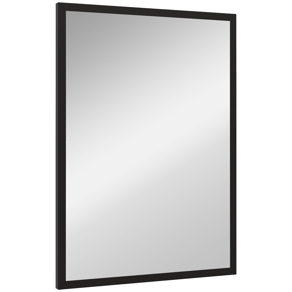 image 1 of HOMCOM 70x50cm Wall Bathroom Mirror for Home Decor, Vanity Mirror, Black
