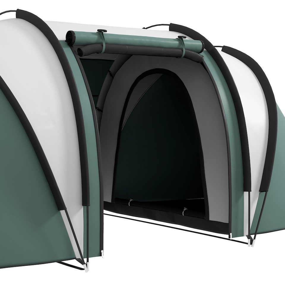 image 1 of Outsunny 2 Bedroom Camping Tent with Living Area, 3000mm Waterproof, Blue