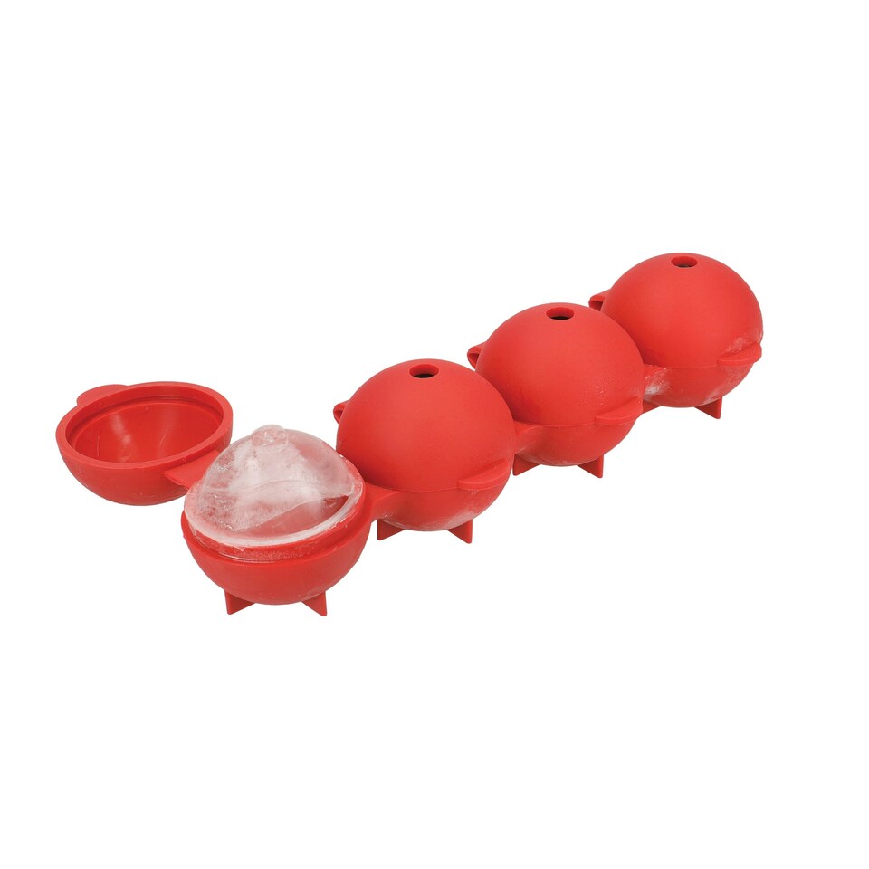 image 1 of Colourworks Sphere Ice Cube Moulds in Gift Box Red