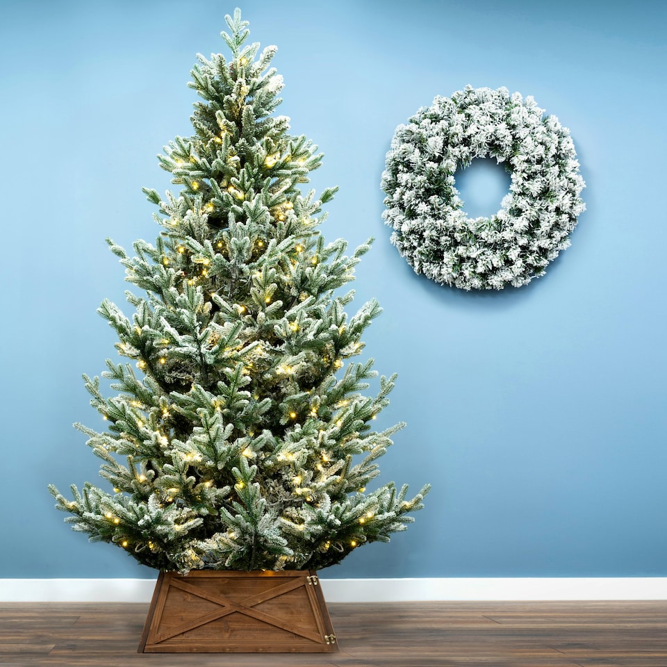 image 1 of Christmas Tree World  6ft/180cm Pre-lit Frosted Ultra Mountain Pine