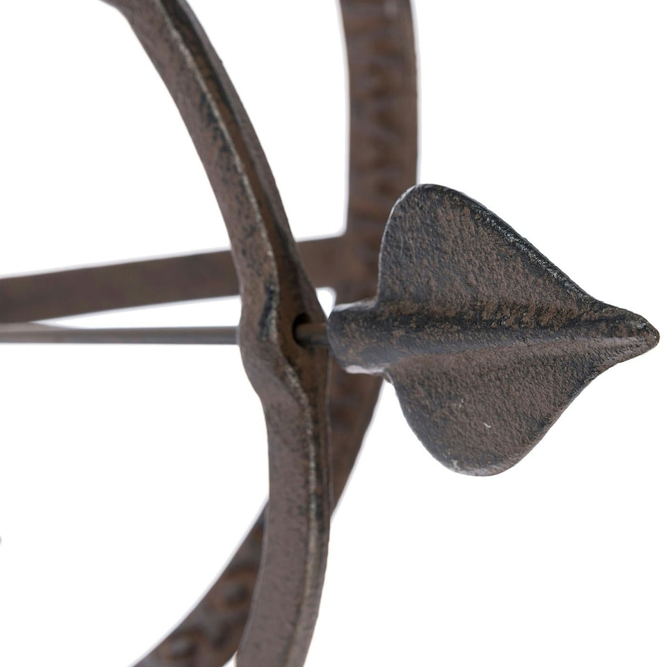 image 1 of Homescapes Brown Cast Iron Decorative Sun Dial Brown