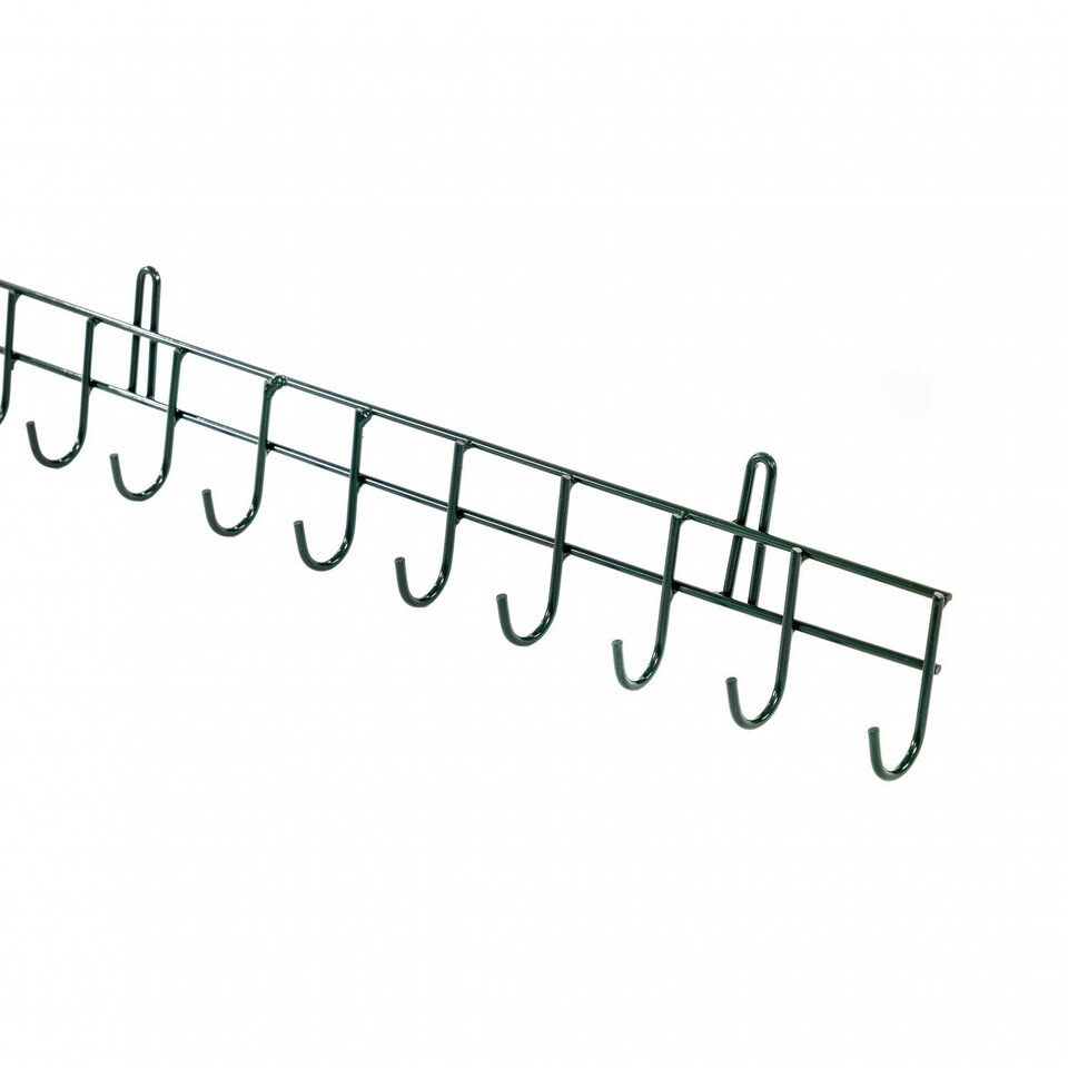 image 1 of Oypla 16 Hook Wall Mounted Garden Tool Storage Rack Hanger Shed & Garage