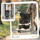 image 7 of PawHut Pet Stroller Pushchair Carrier for Cat Puppy with 3 Wheels Black