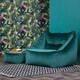 image 3 of icon Natalia Velvet Adults Bean Bag Armchair and Pouffe, Ready Filled Large Beanbag and Footstool Teal Green