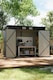 image 4 of Living and Home Outdoor Galvanized Steel 2 doors Storage Shed - Black 240 x 113 x 183cm