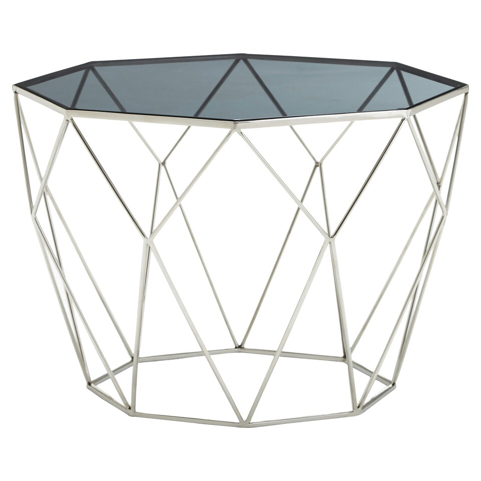 image 1 of Shalimar Octagonal Silver Side Table Silver