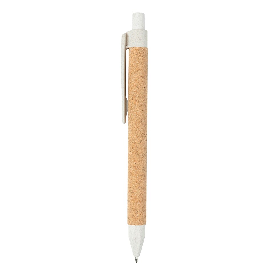 image 1 of XD Collection Wheat Straw & Cork Pen - White - One Size