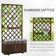 image 3 of Outsunny Flower Stand Plant Shelf Outdoor Pine with Trough Planter