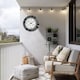 image 4 of 13.5" Faux Slate Waterproof Indoor/Outdoor Wall Clock with Thermometer & Hygrometer