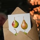 image 3 of Pierre-Joseph Redouté Art Card Pear Fruit Vintage Illustration