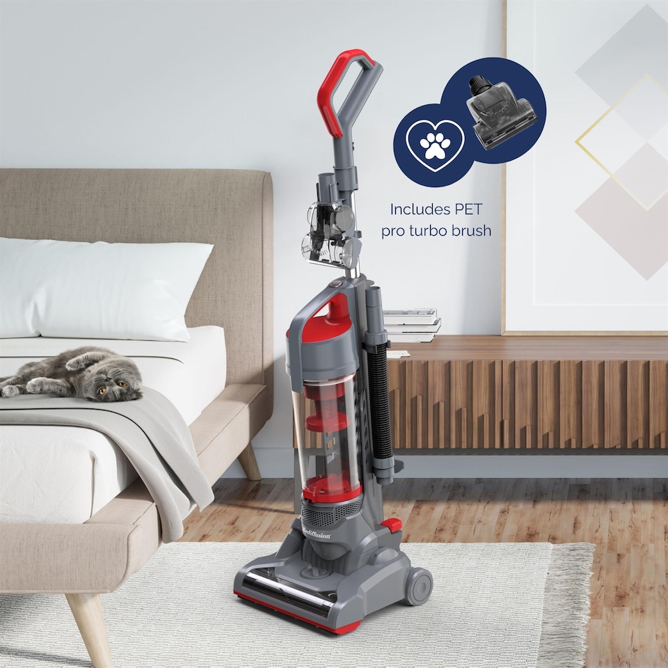 image 1 of Rediffusion Pet Pro Upright Vacuum Cleaner Red