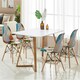 image 7 of Dallas Scandinavian Rectangular Dining Table, Modern Kitchen Table, Solid wood Dining Room Table White