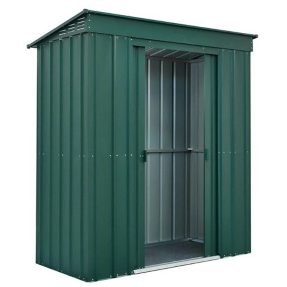 image 1 of 6 x 3 Pent Metal Shed - Heritage Green (6ft x 3ft / 6' x 3' / 1.8m x 1.0m)