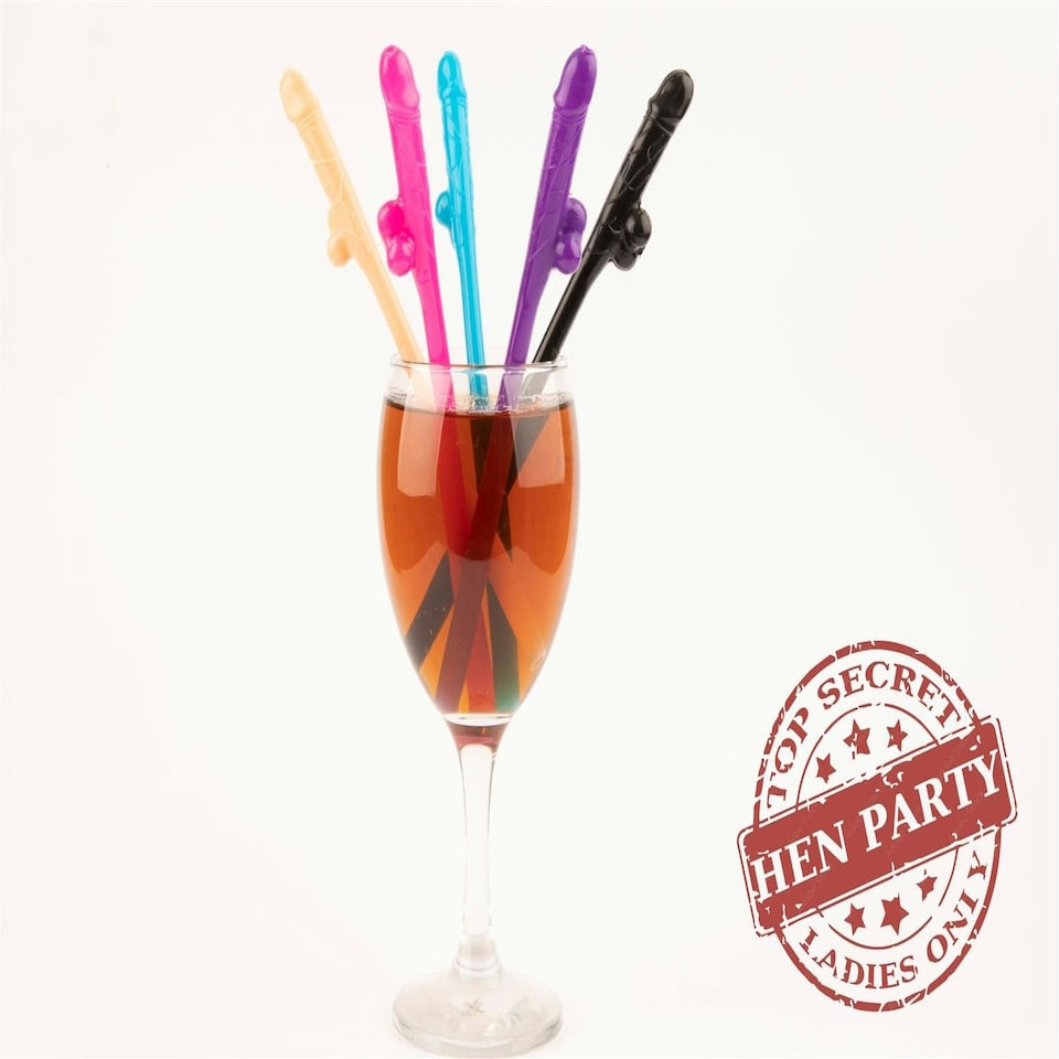 image 1 of 10PC Hen Party Willy Glow in Dark Straws Classy Team Bride to Be Drink Accessories Novelty Wedding Décor