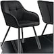 image 1 of Dining Chair Marilyn - velvet look, quilted pattern - per piece Black | Black/Black