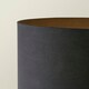 image 2 of ValueLights Hiru Grey 3 Tier Shelf Floor Lamp Black Shade Black