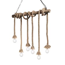 Canapa 6 Light Ceiling Pendant Brown, E27