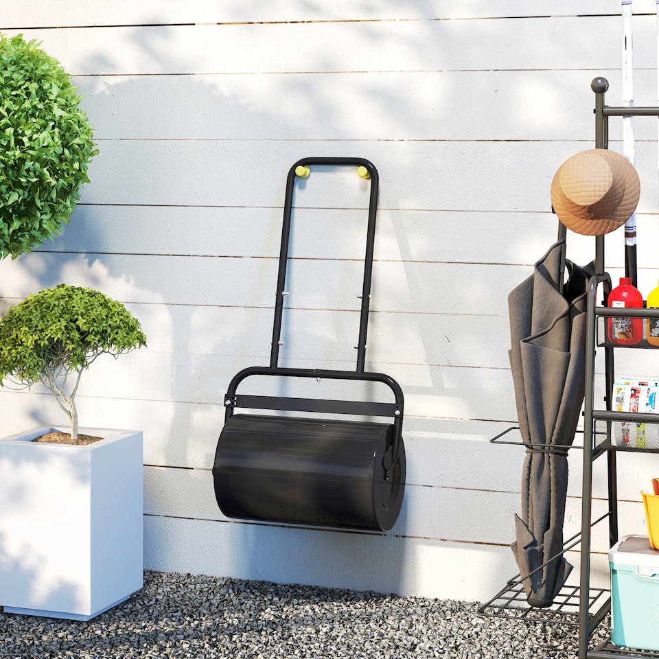 image 1 of Outsunny Combination Push w 38L Sand or Water Garden Black