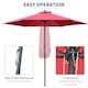 image 4 of Outsunny 2.8m Garden Parasol Umbrella, Round Outdoor Market Table Umbrella Sun Shade Canopy, Wine Red