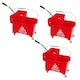 image 3 of 2 x 20 Litre Printed Red Kentucky Dual Bucket & Wringer System With Wheels & Handle