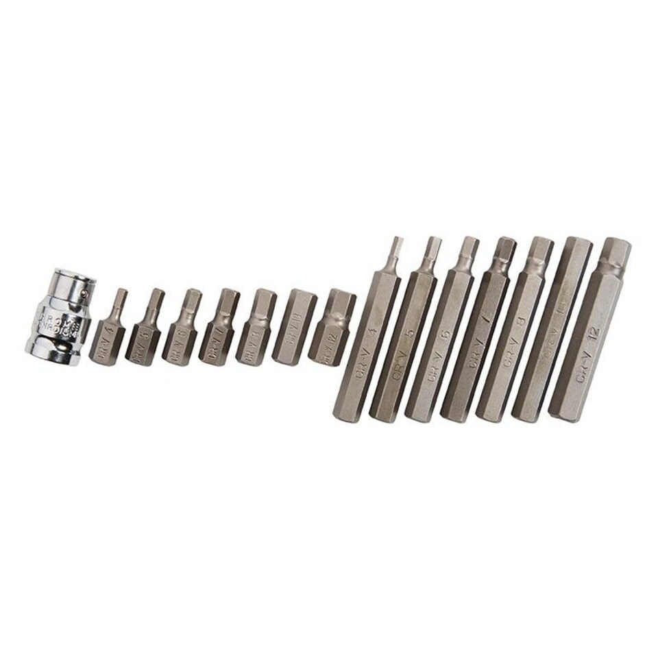 Bluespot Tools Hex Bit Set, 15 Piece - Multi Colour - One Size