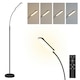 image 1 of HOMCOM LED Floor Lamp for Living Room with Magnetic Remote Control, Black Black