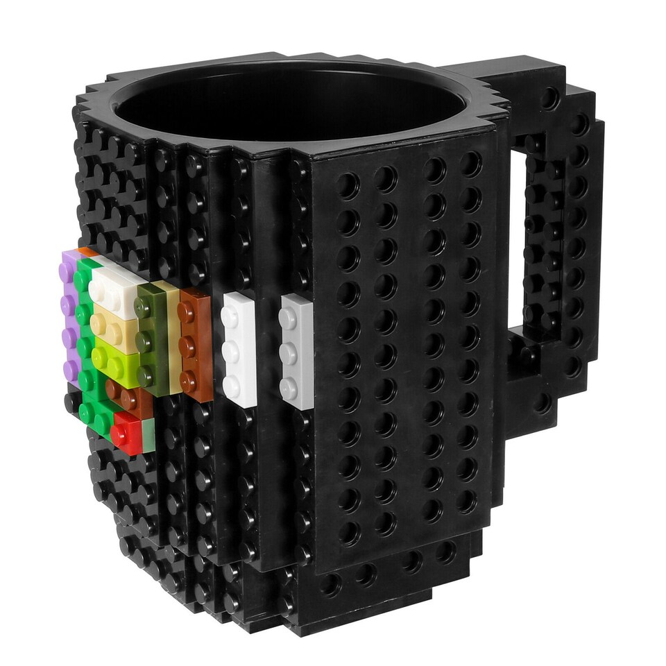 image 1 of Building Bricks DIY Puzzle Mug 400ml with Assorted Blocks Construction Brick Compatible Novelty Coffee Cup Gift Boxed Creative Design
