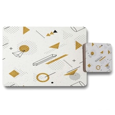 Trendy geometric elements (Placemat & Coaster Set)