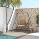 image 2 of Outsunny Hammock Chair Stand Metal Frame Hammock Stand Only, Black | Black