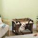 image 7 of PawHut 70cm Foldable Pet Carrier Bag Soft Travel Dog Crate for Small Dogs Brown