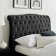 image 4 of 4ft6 Double Fabric upholstered, Black,buttoned back,curved bed frame,bedstead