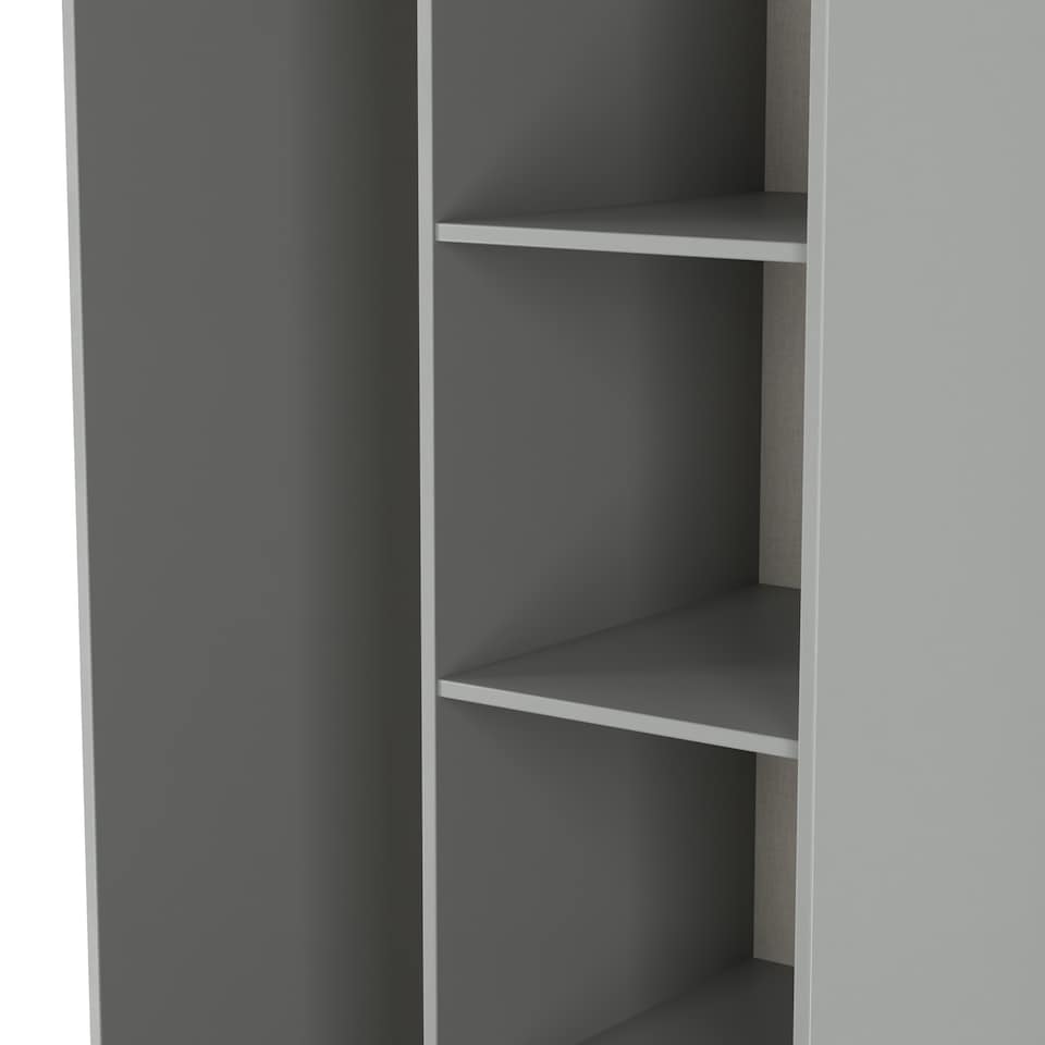 image 1 of Toledo Tall Open Wardrobe in Dusk Grey (Ready Assembled) | Grey | Dusk Grey