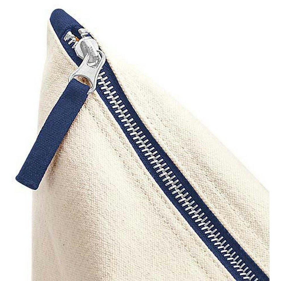 image 1 of Westford Mill Dipped Base Canvas Accessory Bag (Pack of 2) - Natural/Navy - L | Brown