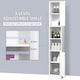 image 8 of kleankin Bathroom Floor Storage Cabinet with Mirror and Shelves Tallboy Unit