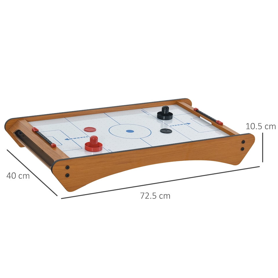 image 1 of HOMCOM 2.5FT Tabletop Air Hockey Game Table Wooden Portable Party Gaming Toy for Kids Children Adult
