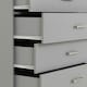image 3 of Dakota 5 Drawer Chest Grey | Light Grey