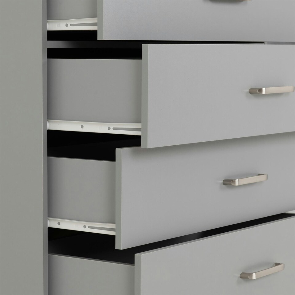 image 1 of Dakota 5 Drawer Chest Grey | Light Grey