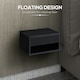 image 5 of HOMCOM Floating Bedside Table Set of 2 Wall Mounted Nightstand W/ Drawer Black