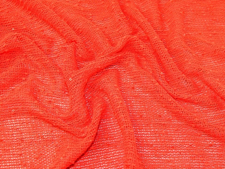 Red Sequin Lace Fabric for Dressmaking, 166cm / 65" Wide - per metre