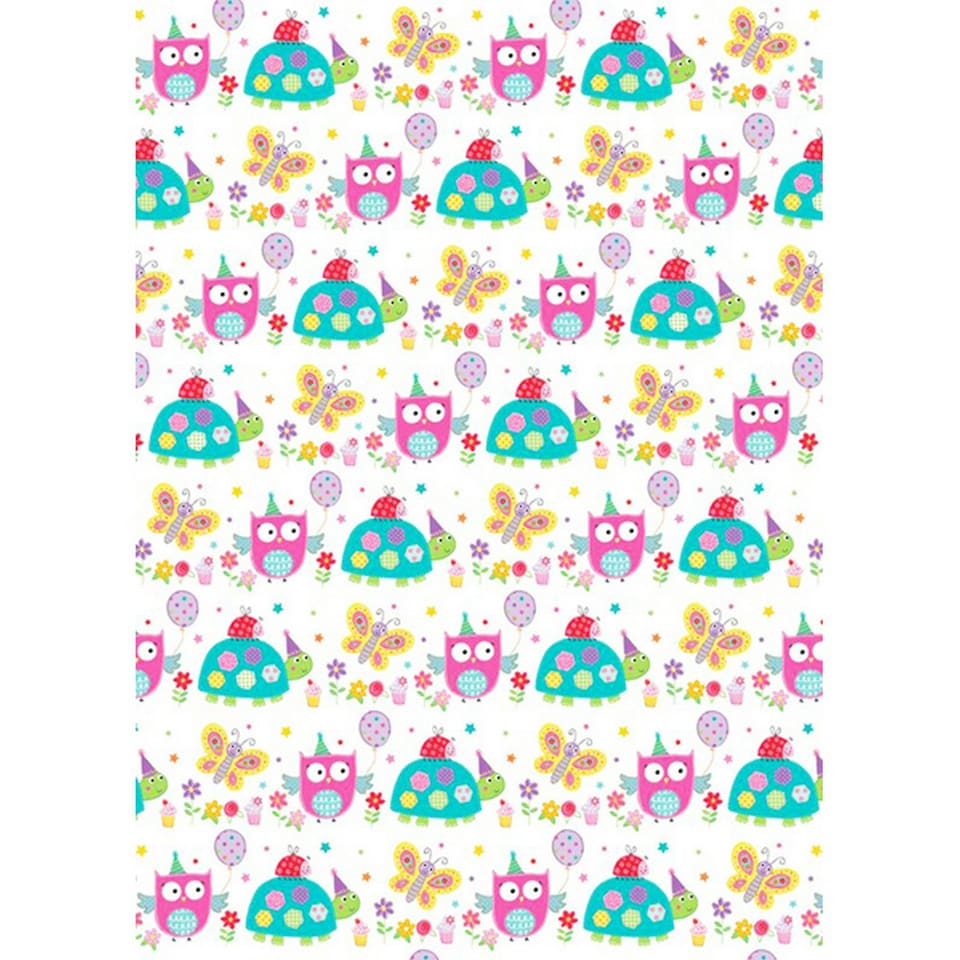 Simon Elvin Childrens Girls 24 Sheets Gift Wraps - White/Pink - One Size
