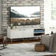 image 7 of HOMCOM TV Unit, TV Stand Cabinet with Shelves and Storage Cupboard White