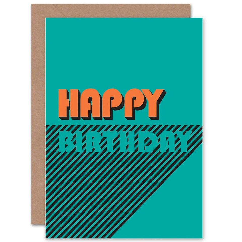 image 1 of Bold Retro Typography Birthday Card