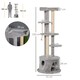 image 4 of PawHut Multi-level Cat Tree Tower with Condo Scratching Post, 150cm, Grey