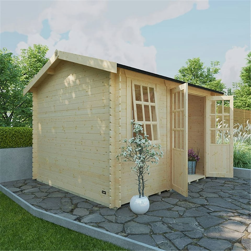 image 1 of 14ft x 12ft (4150mm x 3550mm) Horsforth "The Tallahassee" 28mm Log Cabin With 1 Window