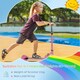 image 9 of HOMCOM Kids Scooter 2 Wheels W/ Lights Music Adjustable Height Foldable - Pink