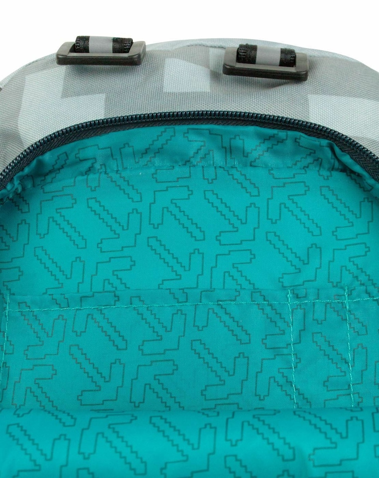 image 1 of Minecraft Men's Minecraft Miner Mini Backpack Backpacks - Grey | Grey | Grey